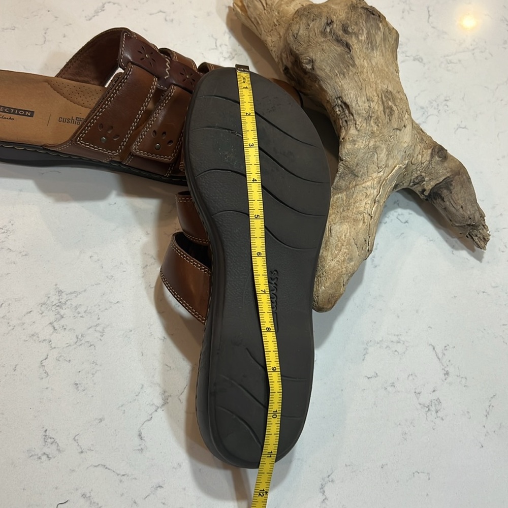 Clarks Comfort Brown Valcro Slip-On Women's Size 10 - Picture 14 of 15